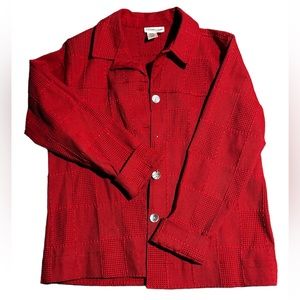 Red Botton Down Jacket